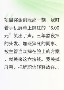 3年熬夜换6块奖金,我当场破防辞职,第8天领导急疯了